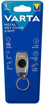 G-36506 : 36506 Lanterna LLAVERO VARTA METAL CADEIRA DE CHAVE LUZ