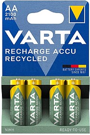 PILHA VARTA RECARGÁVEL ACCU AA LR06 2100mAh EMBALAGEM 4 UNI...