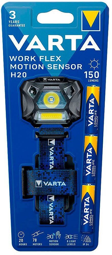 Lanterna Work Flex Sensor de Movimento H20 Varta