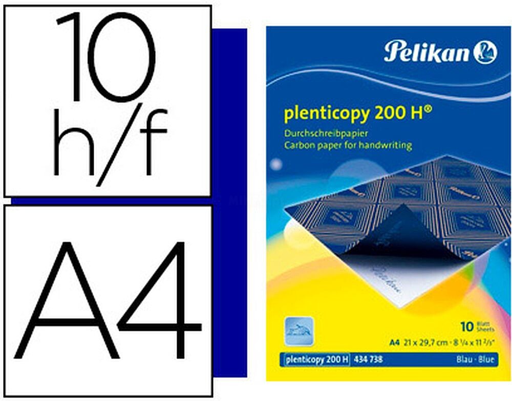 Papel Quimico Plenticopy Azul A4, Caixa 10 Folhas 434738