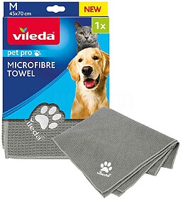 Toalha Microfibras Pet Pro M 45x70cm Vileda Toalha Microfibr...