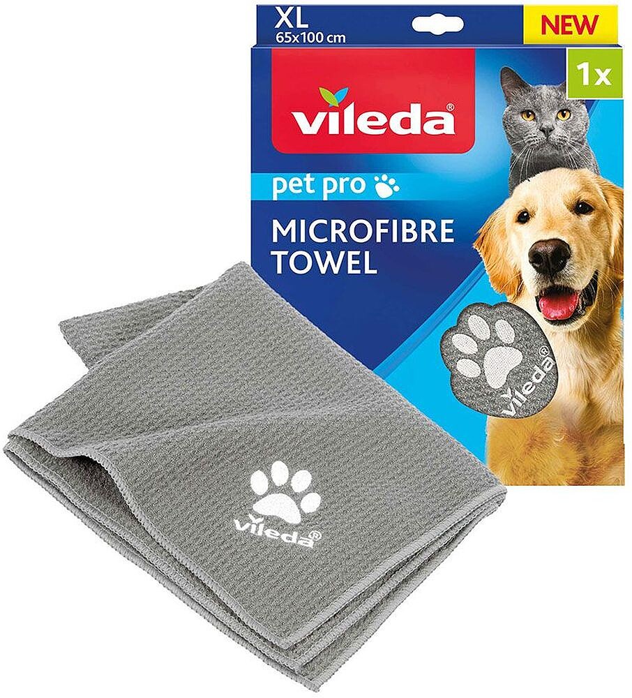 Toalha Microfibras Pet Pro XL 65x100cm Vileda Toalha Microfibras Pet Pro XL 65x100cm Vileda
