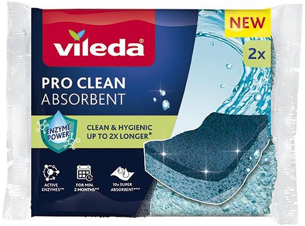 Esponja Viscosa Pro Clean Absorvente, 2 uds G-58023