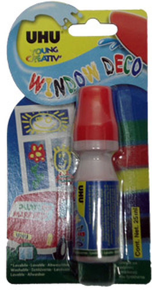 Tinta Young Creativ para Vidro em Vermelho 25ml Tinta para pintar em toDas as superficies de vidro. LavavelVenda Multiplos: 6 Unid 10738975