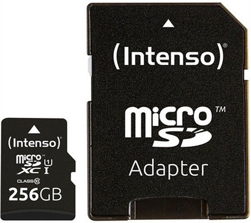 Cartão microSD intenso 256GB UHS-I CL10 + adaptador SD 3423492