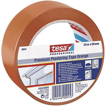 G-47260 : 47260 CINTA DE REVOCO PREMIUM. 33m x 50mm LARANJA 4843 TESA