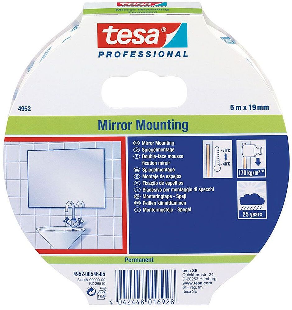 Cinta Dobre Face Montagem Espelhos 5M X 19MM 4952 Tesa G-47055