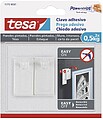 Pregador Autoadesivo Tesa Fixação Até 0,5 KG Uso Paredes Pintadas Removível, Blister de 2 Unidades 77772-00001-00