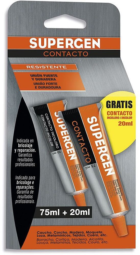 Supergen Contacto 75ml + Incoloro 20ml PR 62600 G-47295