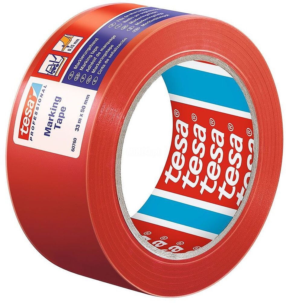 Cinta de Balizar Adesiva Vermelha 33M X 50MM 60760 Tesa G-47060