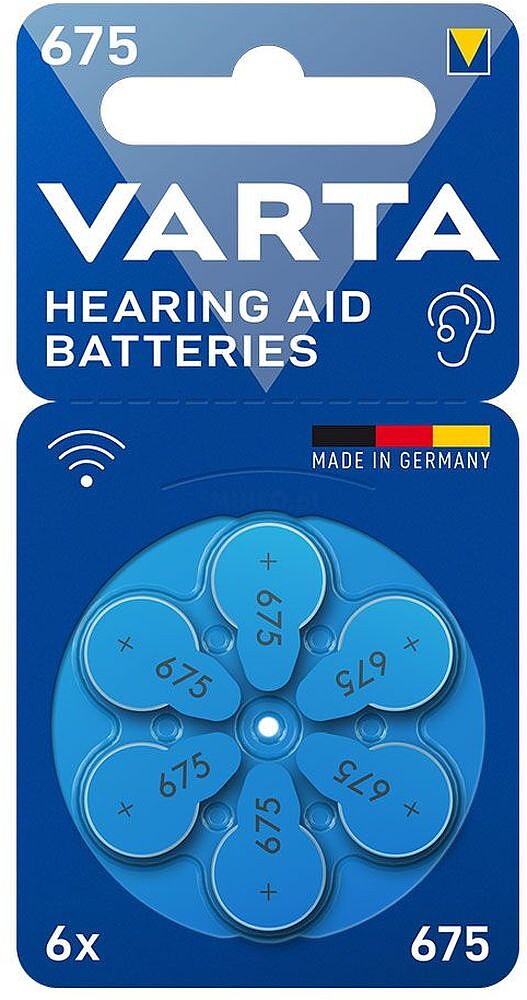 Pilha para Auriculares Varta Pilhas para Aparelhos Acústicos 675 (Blister 6 Unidades) G-38196