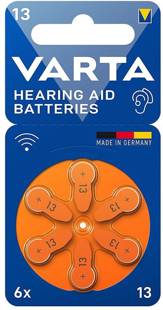 Pilha para Audífonos Varta Pilhas para Aparelhos Acústicos 13 (Blister 6 Unid.) G-38198