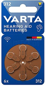 PILHAS PARA AURICULARES VARTA 312 (BLISTER COM 6 UNIDADES)