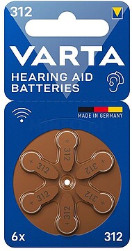 PILHAS PARA AURICULARES VARTA 312 (BLISTER COM 6 UNIDADES)