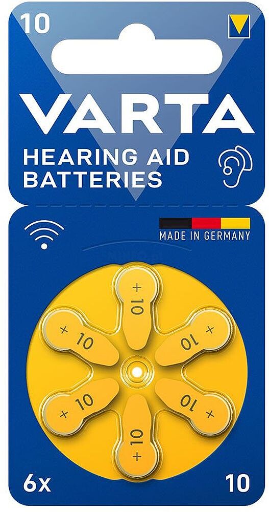 Pilhas para Auriculares Varta 10 (Blister 6 Unidades)