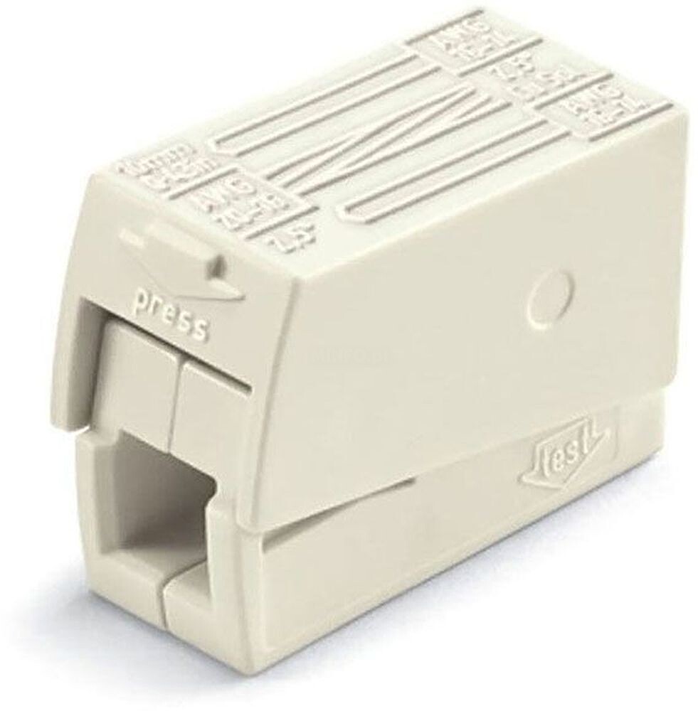 Conector Rápido em Linha Presilha 3 Condutores, 2 Rígidos + 1 Rígido, Semi-Rígido ou Flexível; Ø Máximo 2,5 mm², Branco G-63146