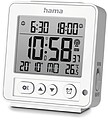 Hama Rhodes Rádio Relógio Despertador - Ecrã Digital - Termómetro - Função Soneca - 2 Alarmes Configuráveis - Fuso Horário Ajustável - 9x2.5x10cm - Cor Branco HA00185894