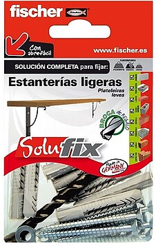 G-17656 : 17656 KIT DE FIXAÇÃO DE ESTANTES LEVES 502685 SOLUFIX FISCHER