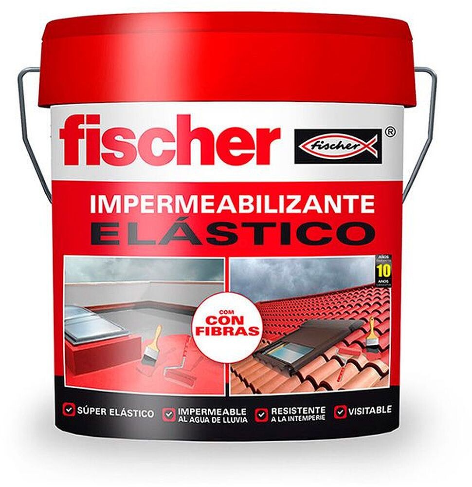 Impermeabilizante 1L Branco com Fibras Fischer 96324