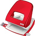 Petrus 62 WOW Taladro Metálico - Até 30 Folhas - Marcas de Formato - Esvaziamento Fácil - Punções 5,5mm - Cor Vermelha 623353