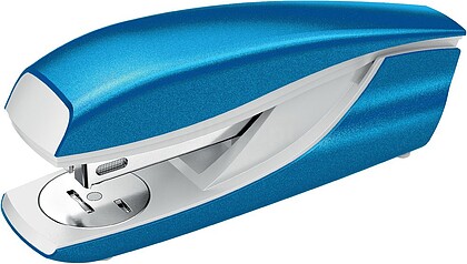 Petrus 635 WOW Agrafador Metálico + Caixa de 200 Agrafos - Até 30 Folhas - Extrai-agrafos Integrado - Grampeamento Fechado, Aberto e Cravado - Cor Azul Metalizado 623593