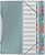 Esselte Colour’Breeze Classificador com 12 Divisórias Multicolor - Para Formato A4 - 3 Divisórias na Contracapa - Polipropileno em Relevo - Fecho com Borracha Elástica - Cor Translúcida 626256 - imagem 1