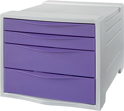 628458 : BUC 4 CAJONES (2 GRANDES 2 PEQUEÑOS) COLOUR&rsquo;BREEZ MALVA ESSELTE 628458
