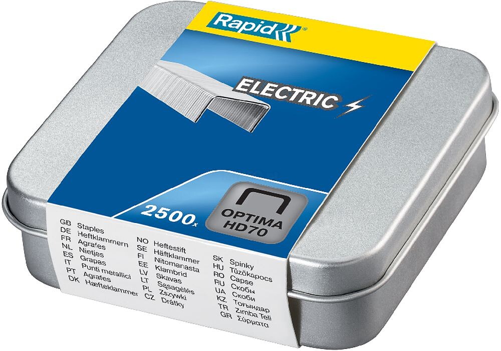 Caixa Rápida Optima HD70 de 2500 Grapas HD70 - Até 70 Folhas - Aço de Alta Qualidade 5001375