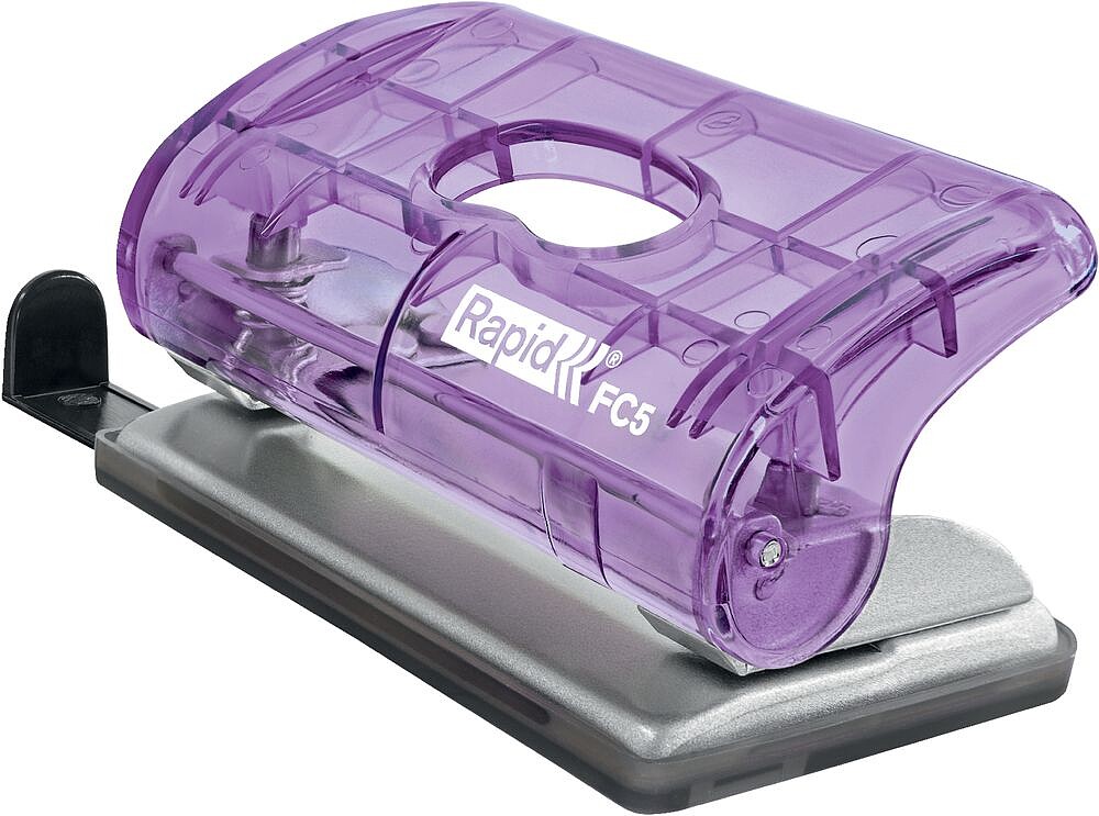 Furador rapid mini fc5 colour breeze capacidade 10 folhas cor lavanda em blister Furador rapid mini fc5 colour breeze capacidade 10 folhas cor lavanda em blister 5001534
