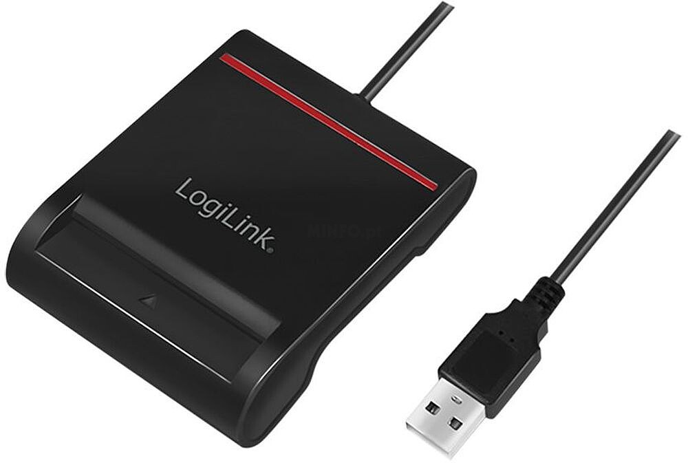 Leitor de Cartão Ext. Logilink Dni Cartões Criptografados/Preto CR0047