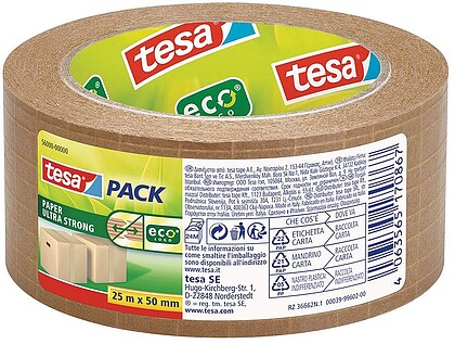 56000-00000-00 : Fita adesiva tesa ecológica para embalagem extraforte cor kraft 25 m x 50 mm Fita adesiva tesa ecológica para embalagem extraforte cor kraft 25 m x 50 mm