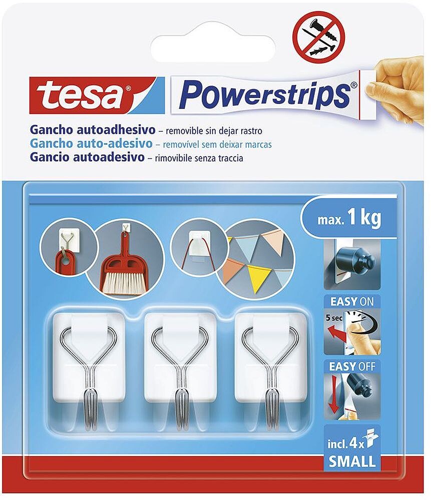 Gancho Autocolante Powerstrips S, Branco G-47022