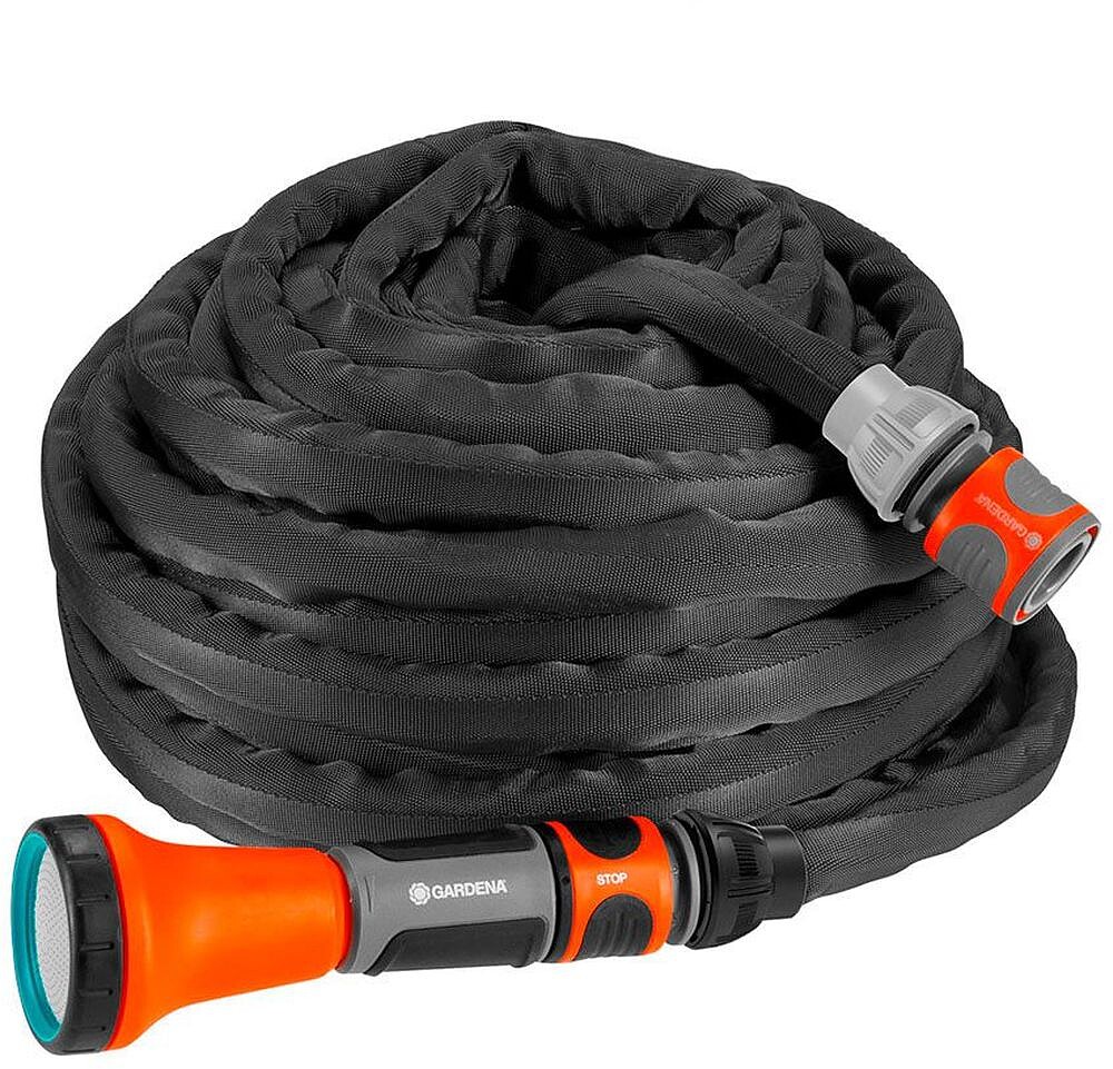Kit Mangueira Liano Cor Cinza. Comprimento 15m. Gardena