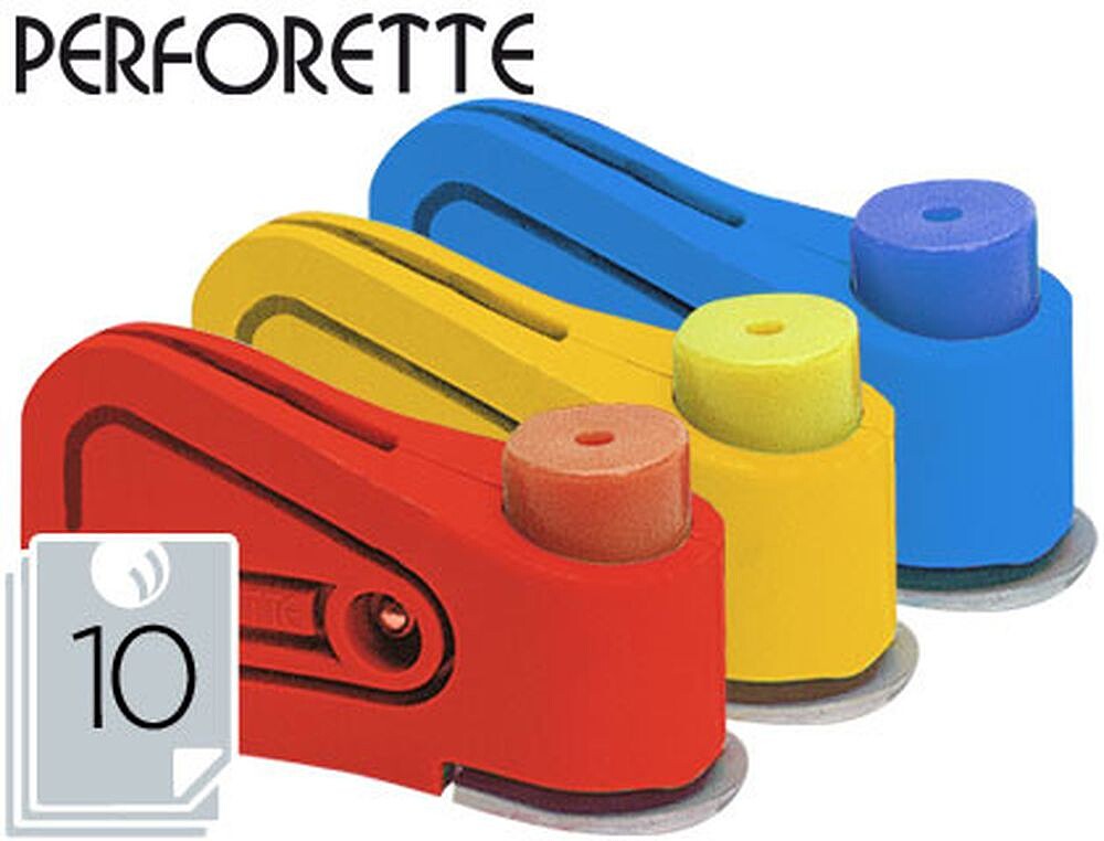30 x Furador 1 furo perforette fura 10 folhas PF0005