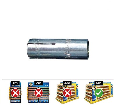 17217 CAIXA 100UN ANCLAJE FÊMEA SAP HOMOLOGADO CE M8X30