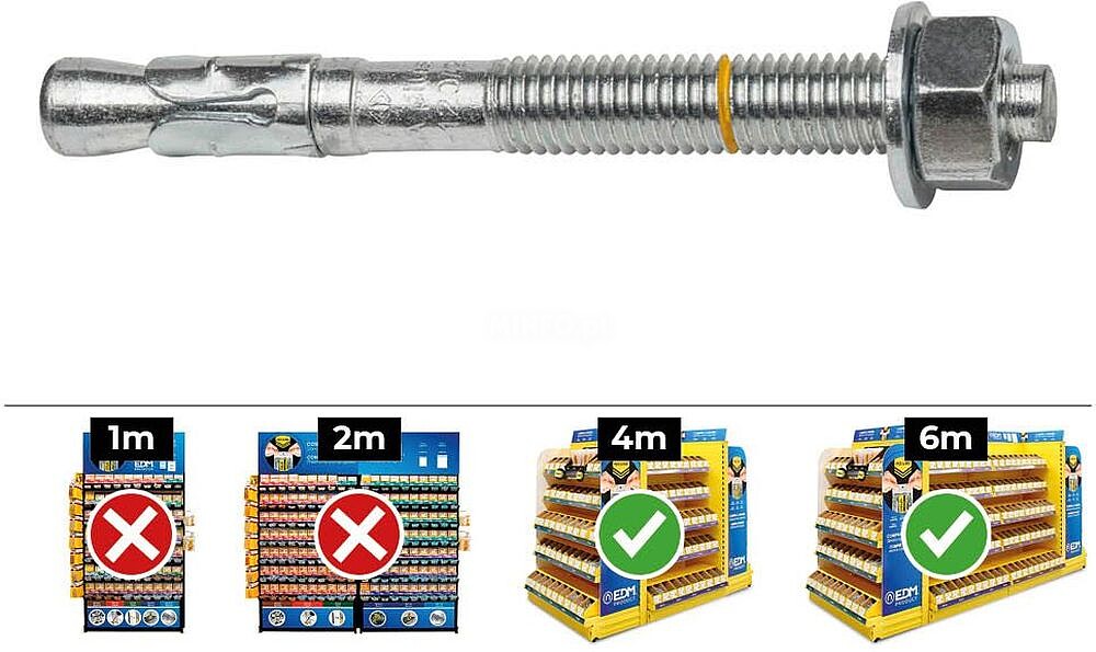 Caixa 50 Uni. Ancoragem Homologada CE Bap 8-75/10, Zincado Celo G-17432