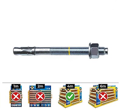 17222 CAIXA 40UN ANCLAJE HOMOLOGADO CE BAP 10-92/17 ZINCADO