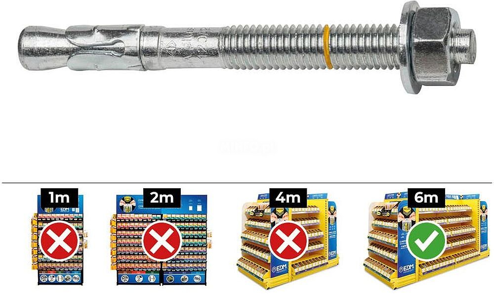 Caixa 20 Uni. Ancoragem Homologada CE Bap 12-130/30 Zincado Celo G-17438