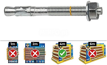 G-17235 : 17235 CAIXA 50 UNI. ANCORAGEM HOMOLOG.CE BAP DIN 10-60/10 ZINCADO CELO
