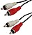 Cabo Rca de Audio e Videou Mediarange Comprimento 3M Conetor 1 Rca Conetor 2 Rca Cor Preto MRCS123 - imagem 1