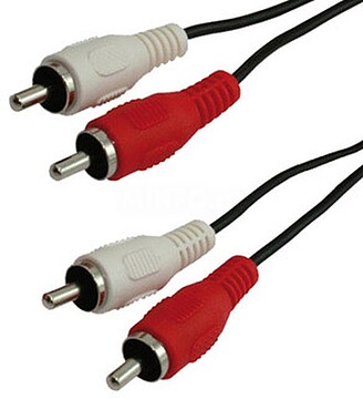 MRCS123 : CABO RCA DE AUDIO E VIDEOU MEDIARANGE COMPRIMENTO 3M CONETOR 1 RCA CONETOR 2 RCA COR PRETO