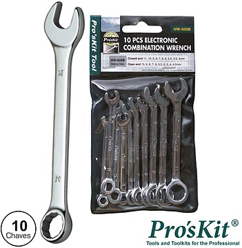 G-HW-609B : CONJUNTO DE 10 CHAVES DE BOCAS PROSKIT