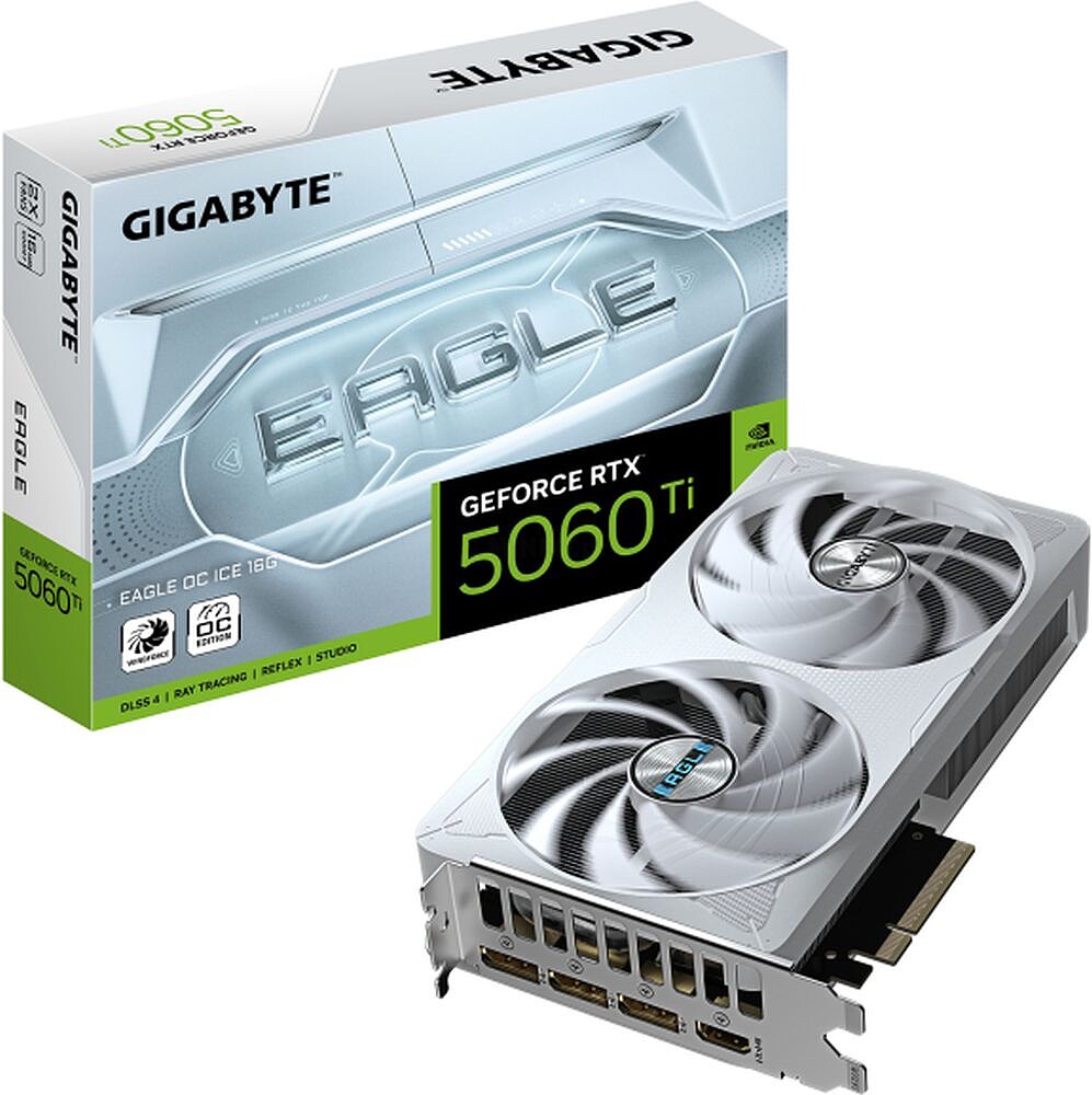 Cartão Gráfico Gigabyte Rtx 5060 TI Eagle Ice OC 16GB GDDR7 9VN506TEOI-00-G10