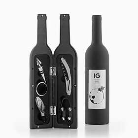 V0100451 : Estojo de Vinho Garrafa Innovagoods 5 Peças