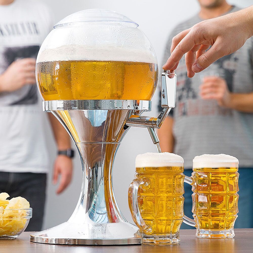 Dispensador de Cerveja Balão 3,5L com Compartimento para Gelo