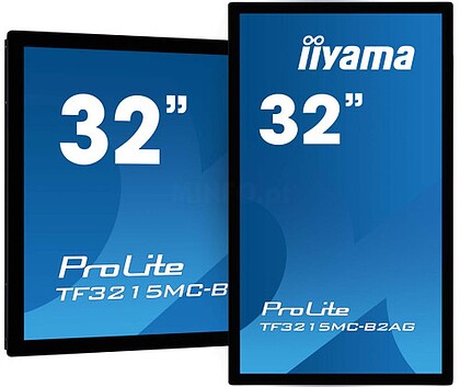 TF3215MC-B2AG : iiyama ProLite TF3215MC-B2AG - Monitor LCD - 32” (31.5” visível) - moldura aberta - ecrã de toque - 1920 x 1080 Full HD (1080p) - VA - 500 cd/m² - 3000: 1 - 8 ms - HDMI, VGA, DisplayPort - preto