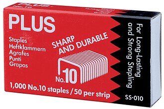 Agrafos plus nº10 20 tiras com 50 agrafos 30089