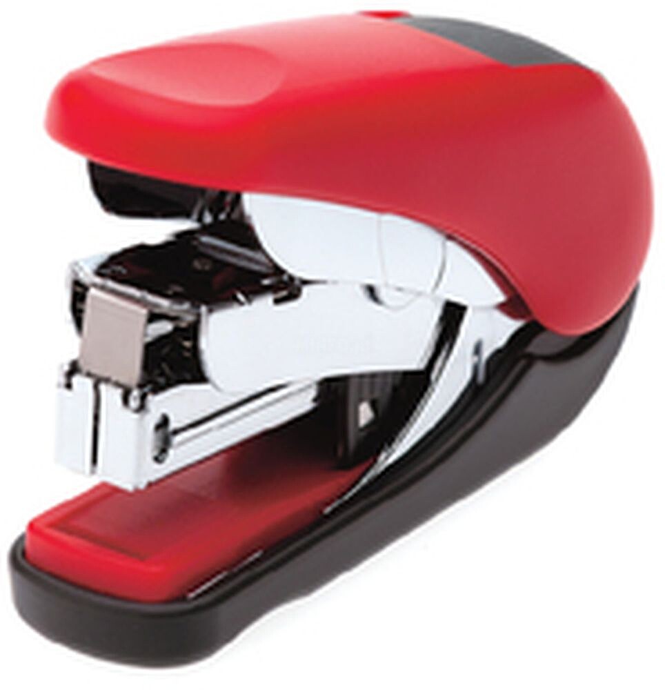 Mini agrafador plus 10-v flat clinch inclui 300 agrafos vermelho 30593