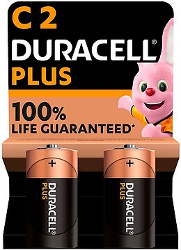 38002 PILHA DURACELL PLUS LR14 C (BLISTER 2 PILHAS)