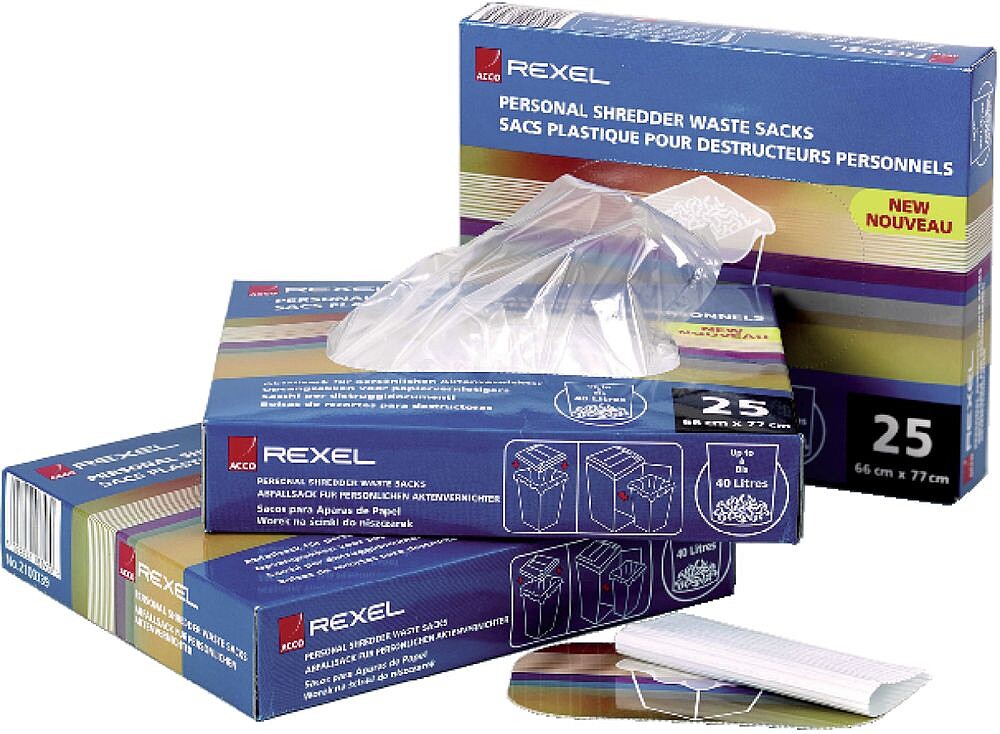 Cesto de Residuos Rexel para Destruidora AS100 100 Unidades Capacidade 87,5 Litros 40070